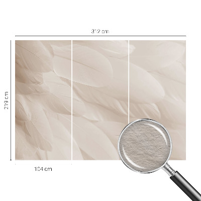 Papel mural con patrón decorativo con diseño de plumas etéreas