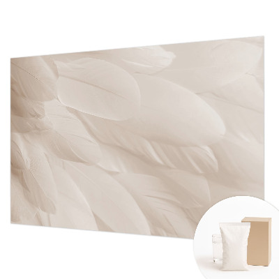 Papel mural con patrón decorativo con diseño de plumas etéreas
