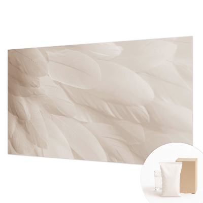 Papel mural con patrón decorativo con diseño de plumas etéreas