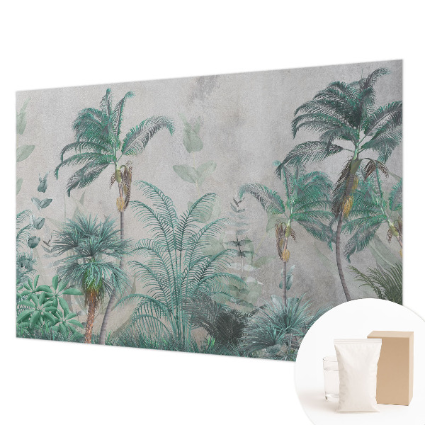 Papel mural texturado decorativo con diseño Oasis exótico