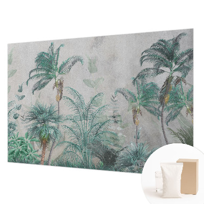 Papel mural texturado decorativo con diseño Oasis exótico
