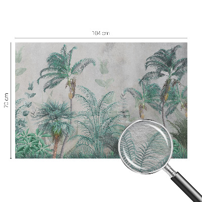 Papel mural texturado decorativo con diseño Oasis exótico