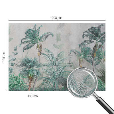 Papel mural texturado decorativo con diseño Oasis exótico