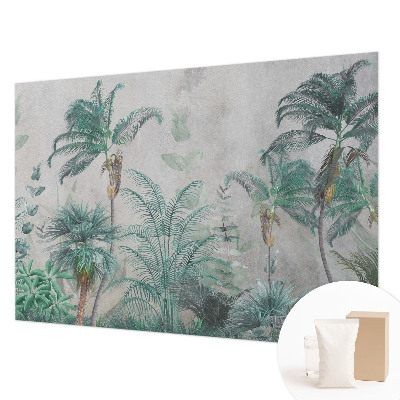 Papel mural texturado decorativo con diseño Oasis exótico