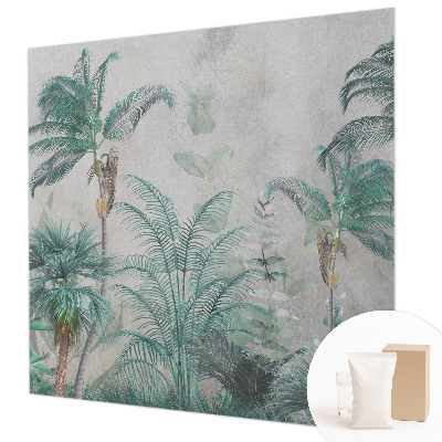 Papel mural texturado decorativo con diseño Oasis exótico