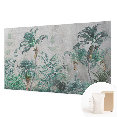 Papel mural texturado decorativo con diseño Oasis exótico