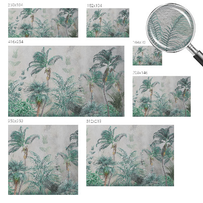 Papel mural texturado decorativo con diseño Oasis exótico