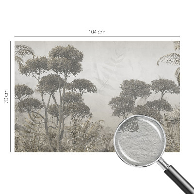 Papel mural con patrón decorativo con motivo de selva tropical