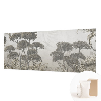 Papel mural con patrón decorativo con motivo de selva tropical