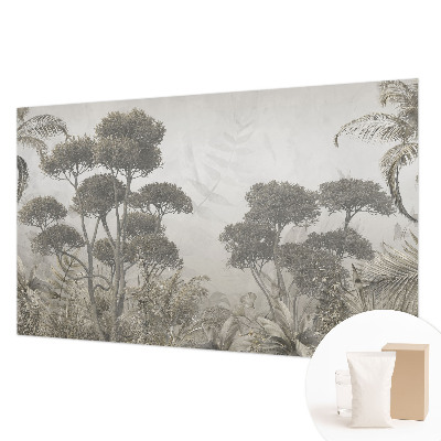 Papel mural con patrón decorativo con motivo de selva tropical