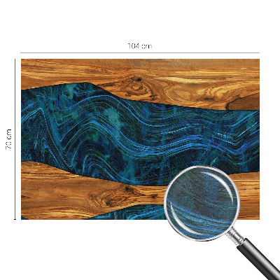 Mural de pared con estampado hermoso con diseño de madera en tono azul
