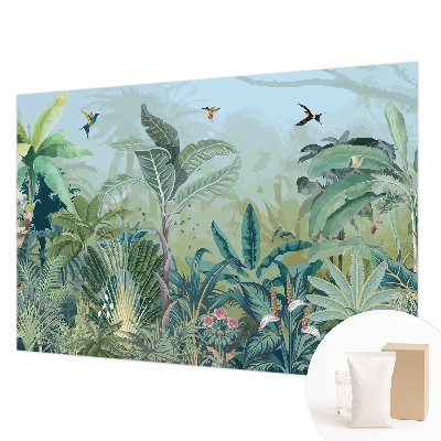 Mural de pared con estampado hermoso con motivo de naturaleza tropical