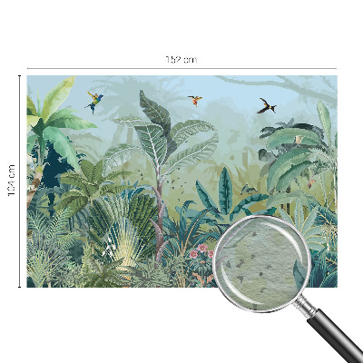 Mural de pared con estampado hermoso con motivo de naturaleza tropical