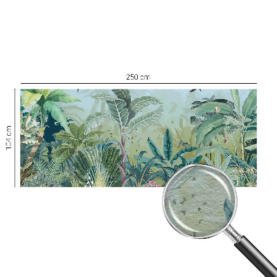 Mural de pared con estampado hermoso con motivo de naturaleza tropical