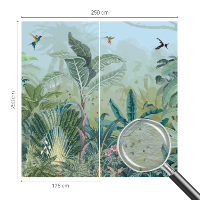 Mural de pared con estampado hermoso con motivo de naturaleza tropical