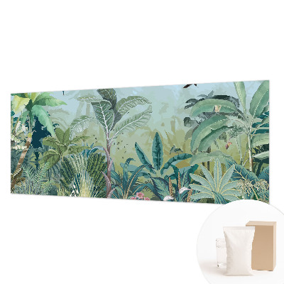 Mural de pared con estampado hermoso con motivo de naturaleza tropical
