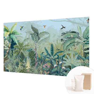 Mural de pared con estampado hermoso con motivo de naturaleza tropical