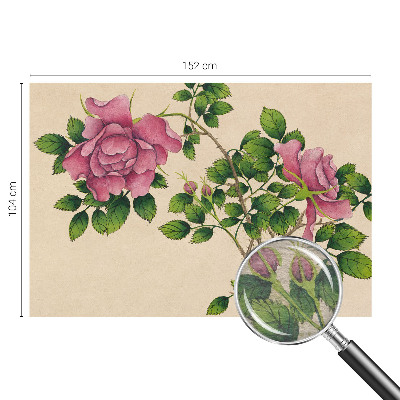 Papel mural texturado decorativo con diseño de rosas románticas