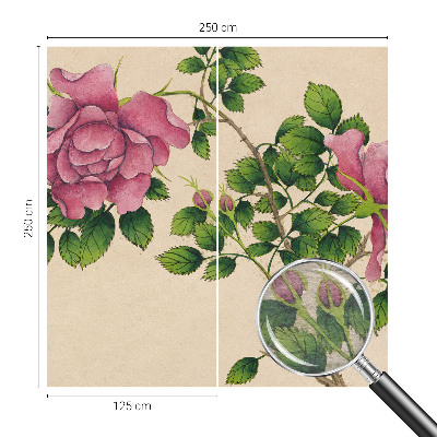 Papel mural texturado decorativo con diseño de rosas románticas