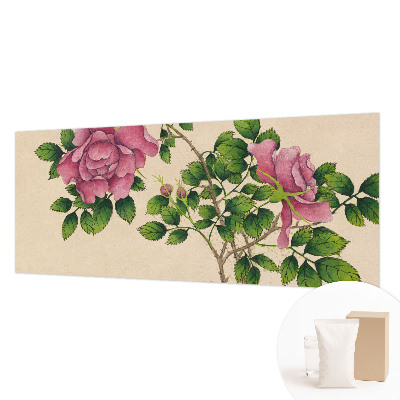 Papel mural texturado decorativo con diseño de rosas románticas