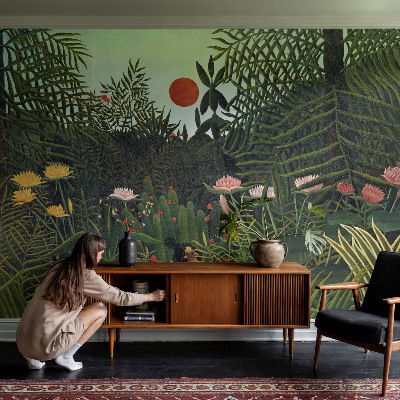Fotomural decorativo para cabecero de cama con un paisaje exótico