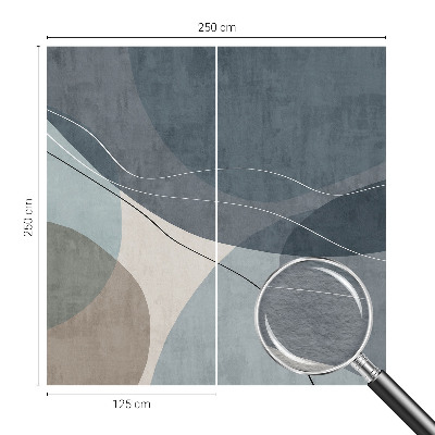 Mural decorativo con diseño de abstracción moderna