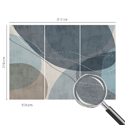 Mural decorativo con diseño de abstracción moderna
