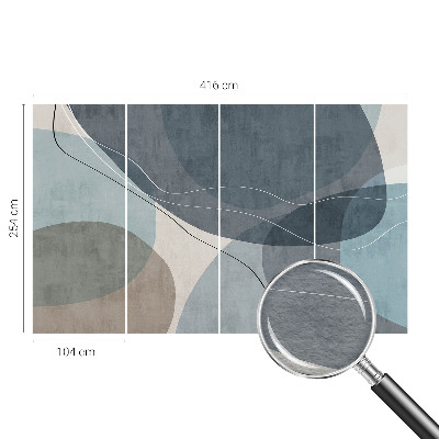 Mural decorativo con diseño de abstracción moderna