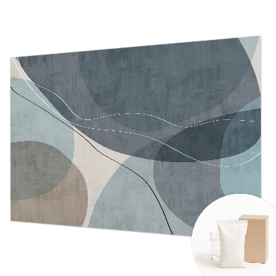 Mural decorativo con diseño de abstracción moderna