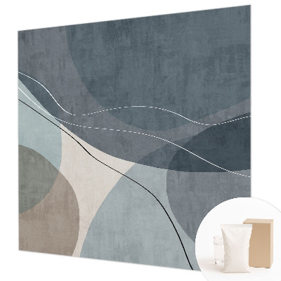 Mural decorativo con diseño de abstracción moderna