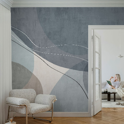 Mural decorativo con diseño de abstracción moderna