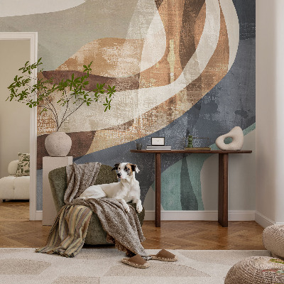 Papel mural con patrón decorativo con una composición abstracta