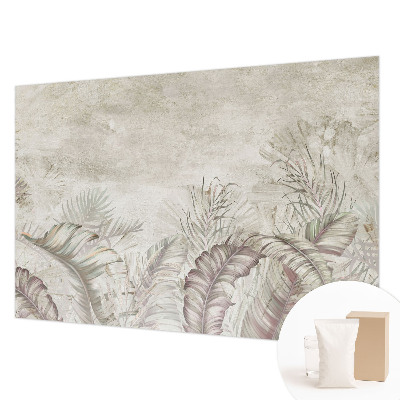 Mural decorativo con diseño de hojas decorativas