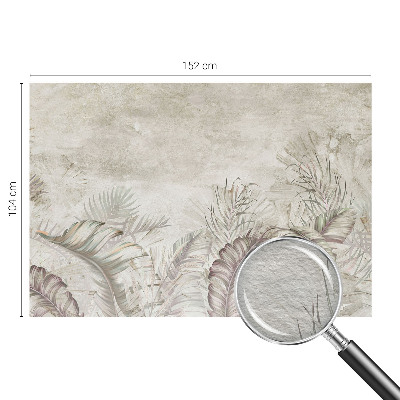 Mural decorativo con diseño de hojas decorativas