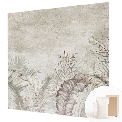Mural decorativo con diseño de hojas decorativas