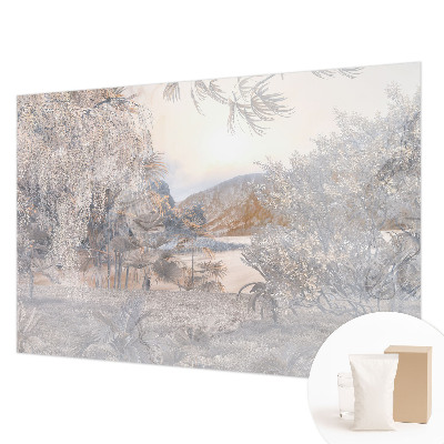 Mural de pared con estampado hermoso con motivo natural que realza la sutileza del diseño