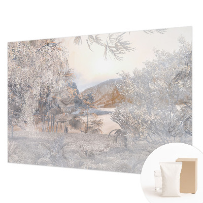 Mural de pared con estampado hermoso con motivo natural que realza la sutileza del diseño