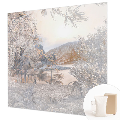 Mural de pared con estampado hermoso con motivo natural que realza la sutileza del diseño
