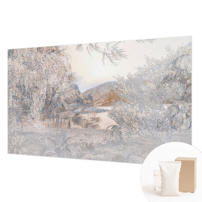 Mural de pared con estampado hermoso con motivo natural que realza la sutileza del diseño