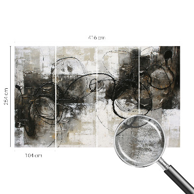Papel mural texturado decorativo con un diseño de vórtice abstracto