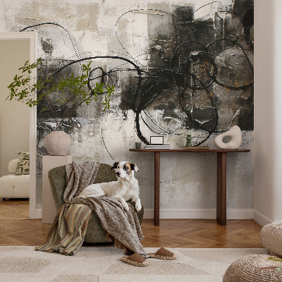Papel mural texturado decorativo con un diseño de vórtice abstracto