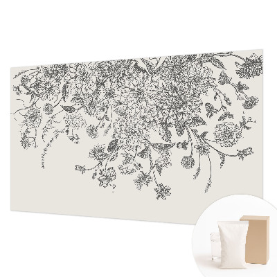 Fotomural decorativo para cabecero de cama con estampado floral