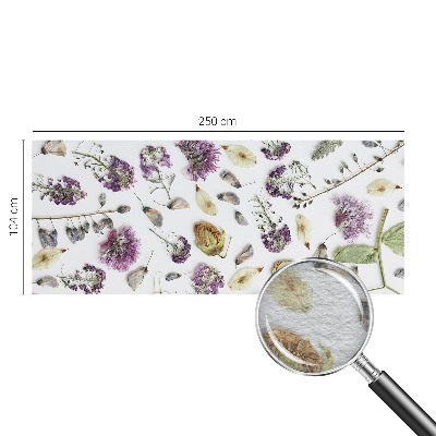 Papel mural con patrón decorativo con diseño de flores secas