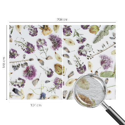 Papel mural con patrón decorativo con diseño de flores secas