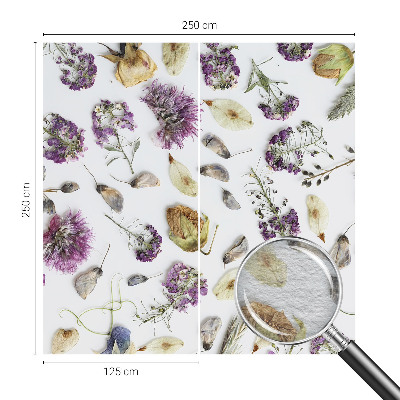 Papel mural con patrón decorativo con diseño de flores secas