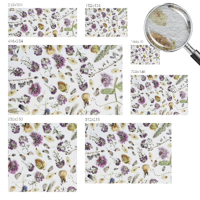 Papel mural con patrón decorativo con diseño de flores secas
