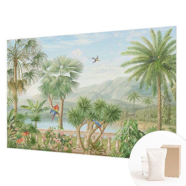 Mural de pared con estampado hermoso con un paisaje exótico