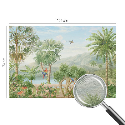 Mural de pared con estampado hermoso con un paisaje exótico