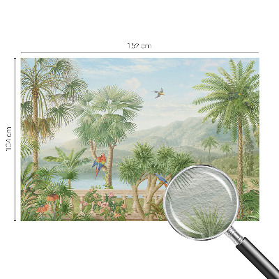 Mural de pared con estampado hermoso con un paisaje exótico