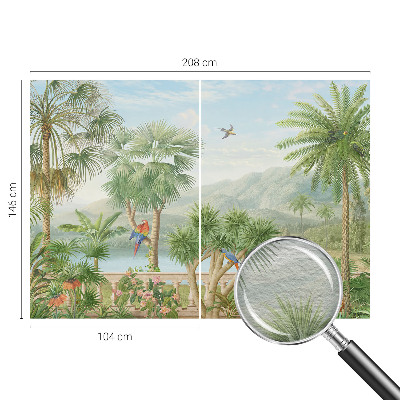 Mural de pared con estampado hermoso con un paisaje exótico